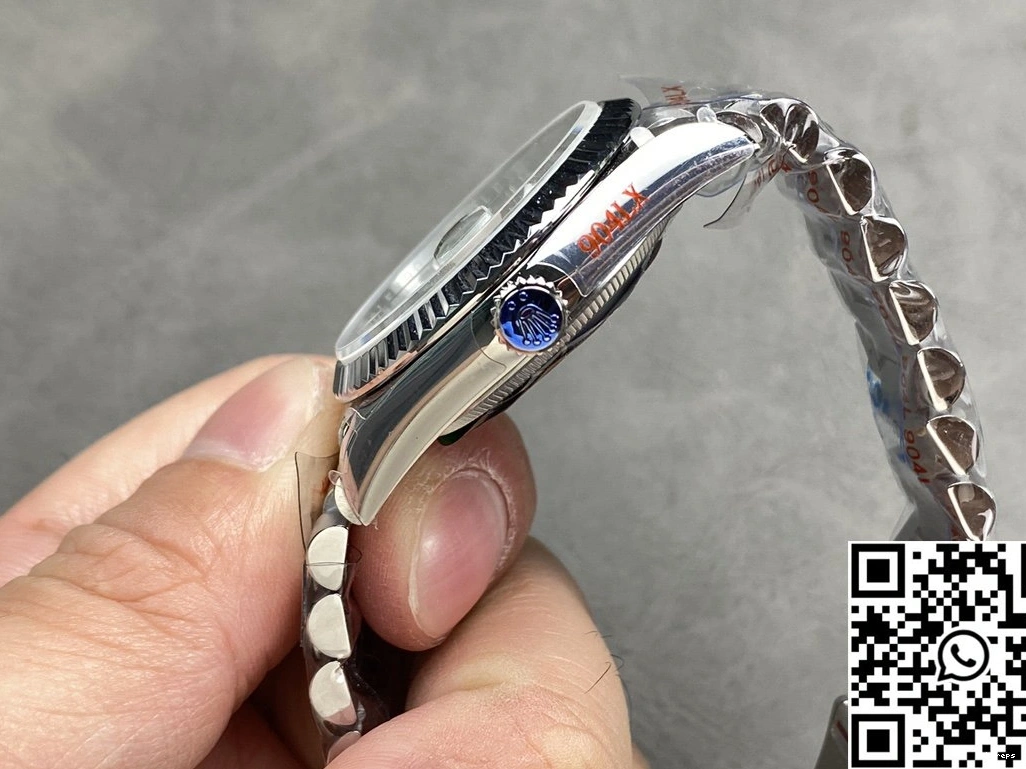 M128236-0009 QF Steel Factory Tungsten 36mm Date Day v5 Rolex Blue Dial 0328